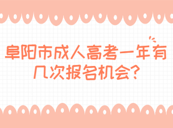 阜陽市成人高考一年有幾次報名機會