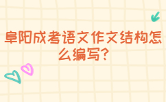 阜陽成考語文作文結構怎么編寫